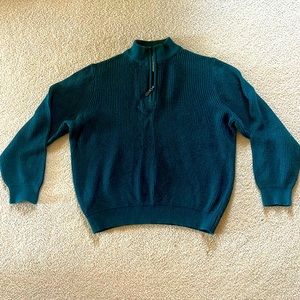L.L. Bean Waffle Sweater Zip Up